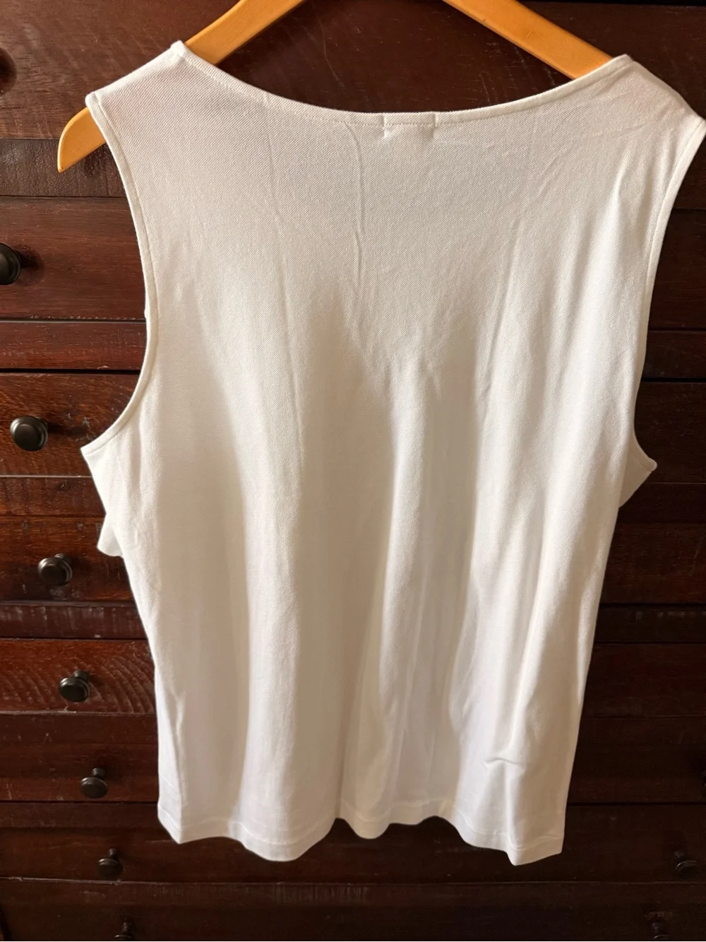 J. Crew White Ruffle-Front Sleeveless Tank Top - Picture 3 of 3